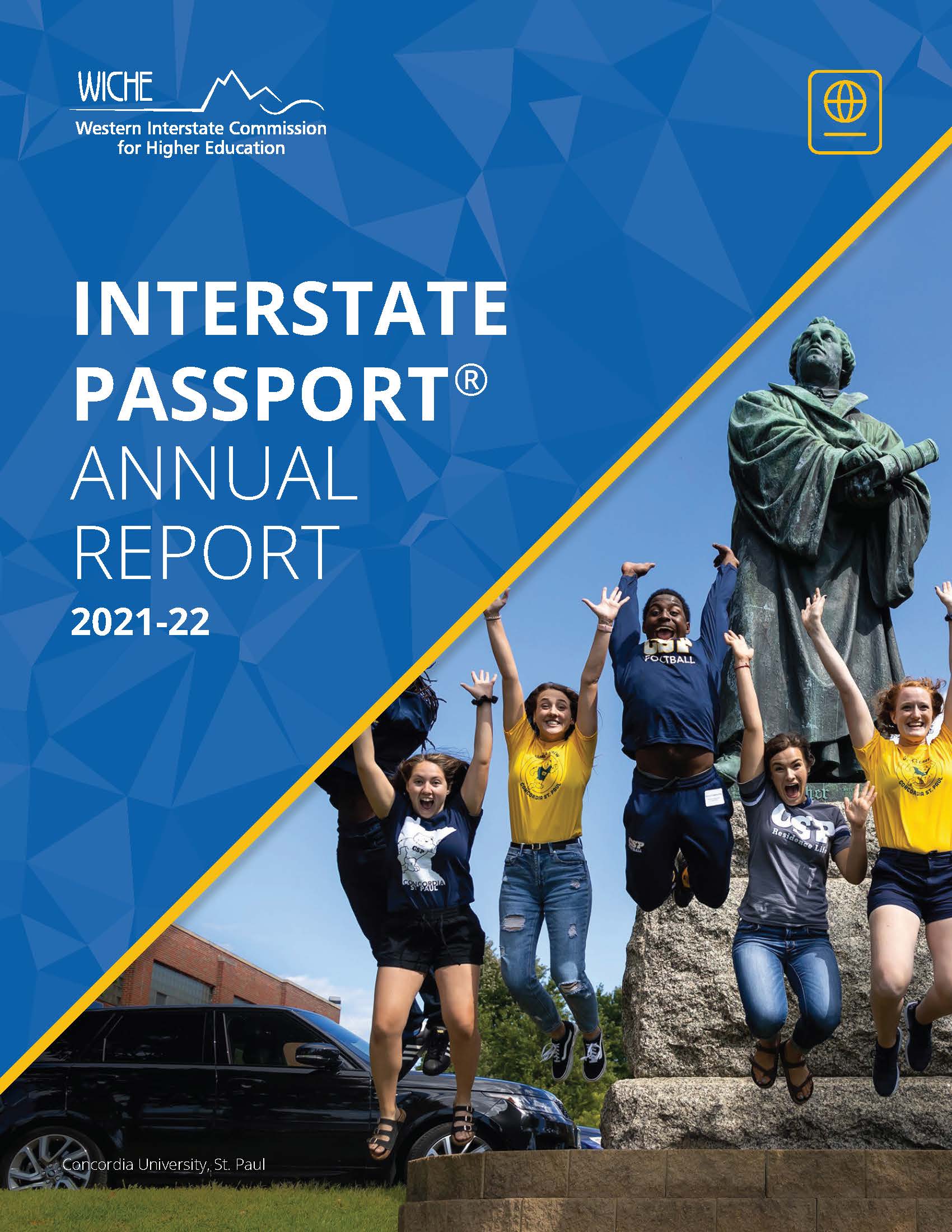 Cover art for Interstate Passport Annual Report 2020-2021